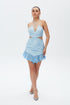 Transparent Detailed Mini Dress